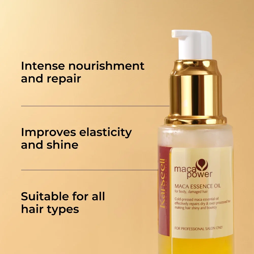 Karseell Hair Mask 500ml + Argan Oil 2pcs Set Deep Repair Conditioning Hair Serum Collagen Hair Treatment for Dry Damaged Hair