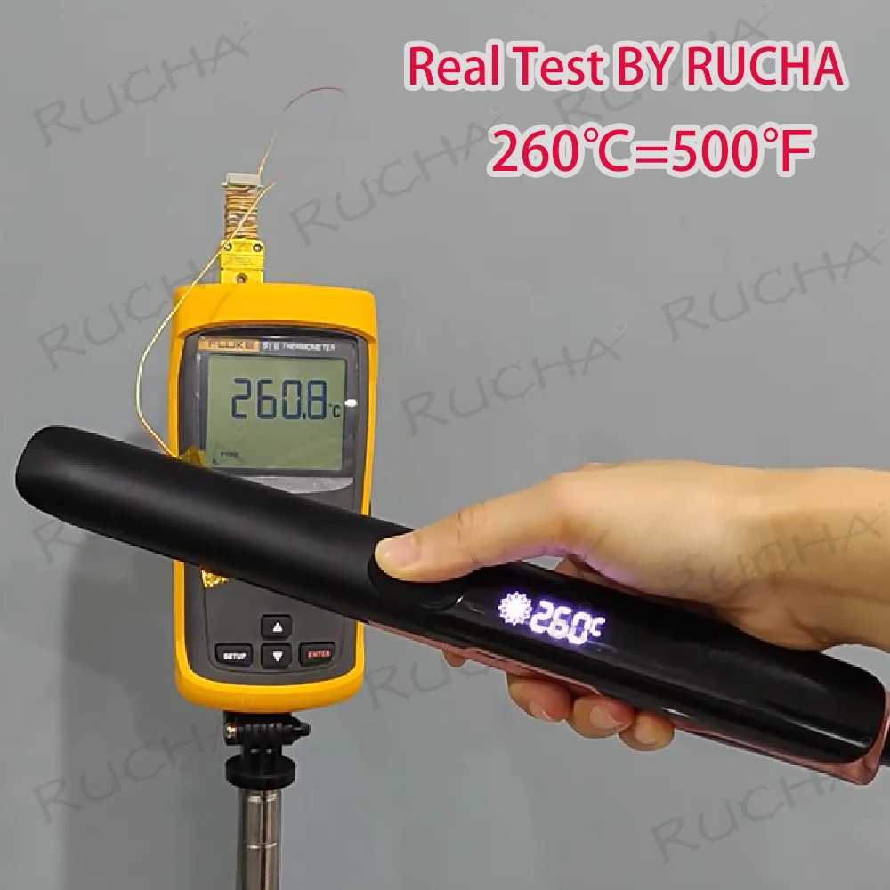 Hair Straightener 260℃ Professional High Temp Ceramic 500°F 2 in 1 Straightener Curler For Frizzy Hair Plasma Wide Flat Iron