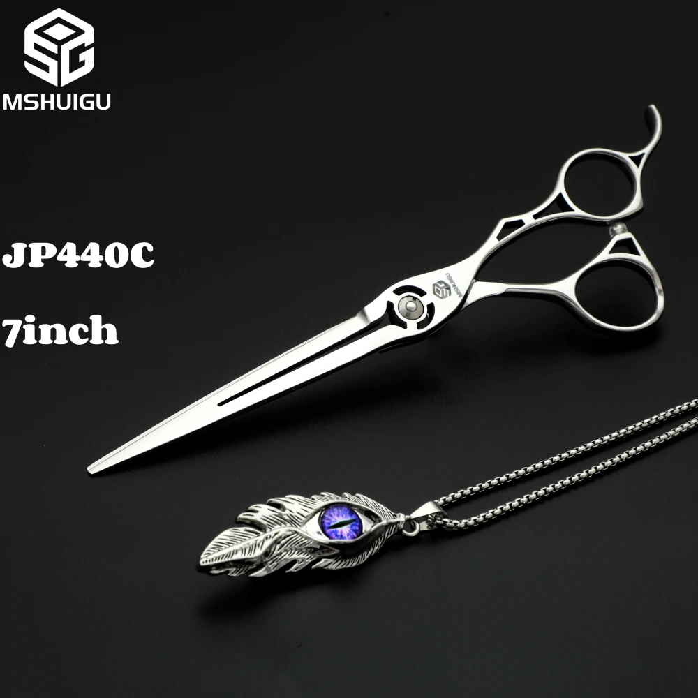 MSHUIGU Professional Barber Scissors Set Japanese 440C 6-6.5-7 Inch Hair Thinning Scissors Suitable for Home and Salon Hairdress