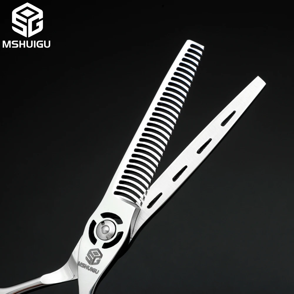 MSHUIGU Professional Barber Scissors Set Japanese 440C 6-6.5-7 Inch Hair Thinning Scissors Suitable for Home and Salon Hairdress