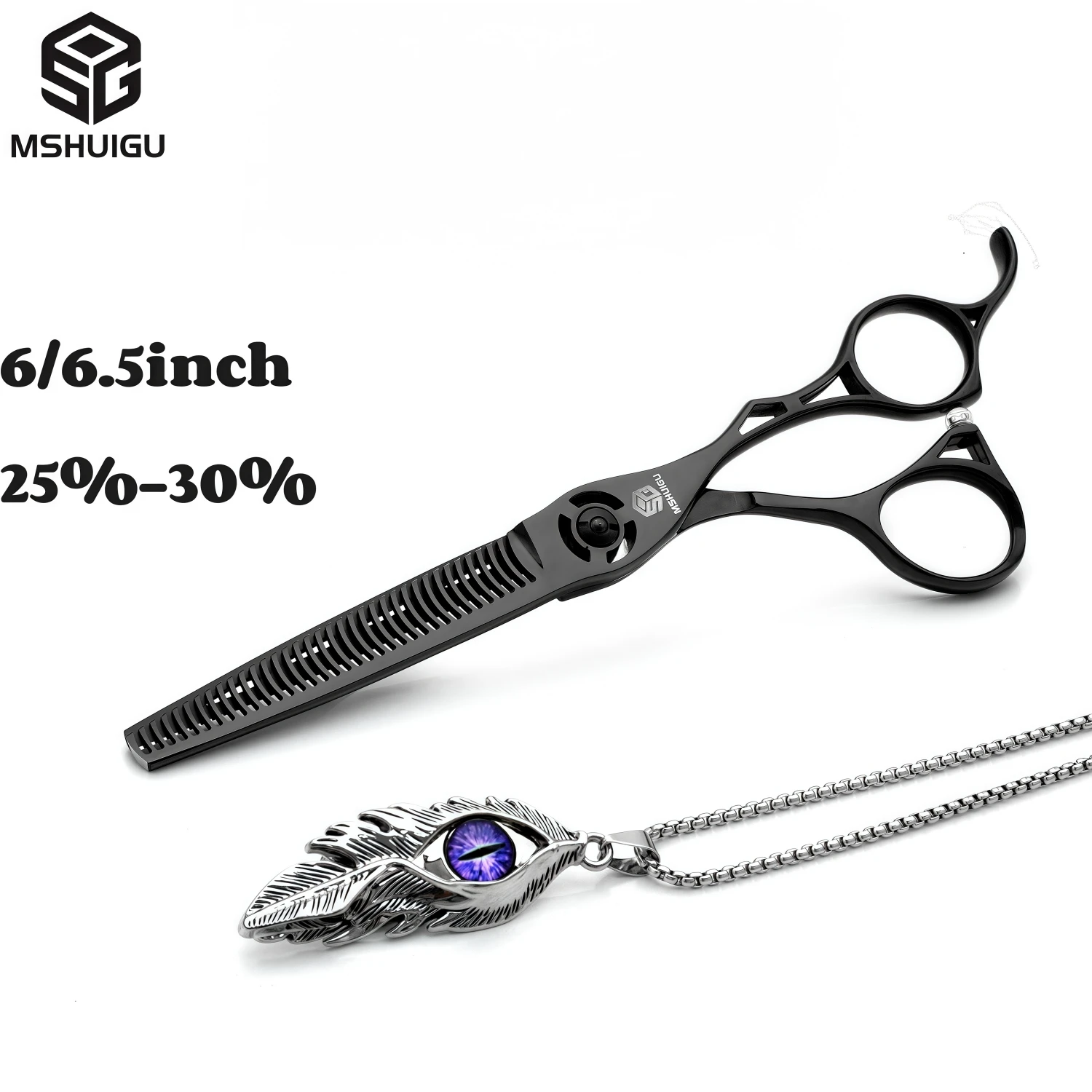 MSHUIGU Professional Barber Scissors Set Japanese 440C 6-6.5-7 Inch Hair Thinning Scissors Suitable for Home and Salon Hairdress