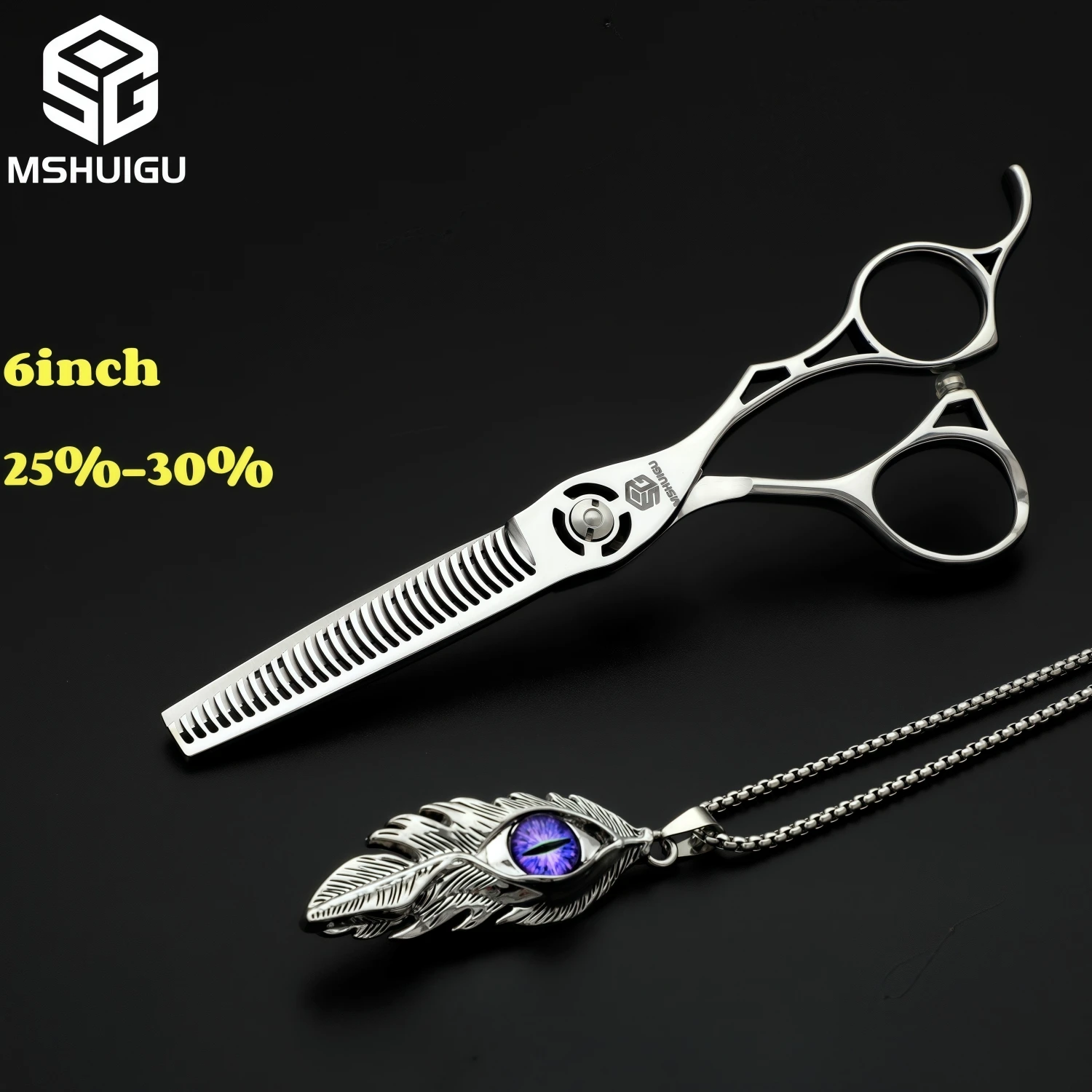 MSHUIGU Professional Barber Scissors Set Japanese 440C 6-6.5-7 Inch Hair Thinning Scissors Suitable for Home and Salon Hairdress
