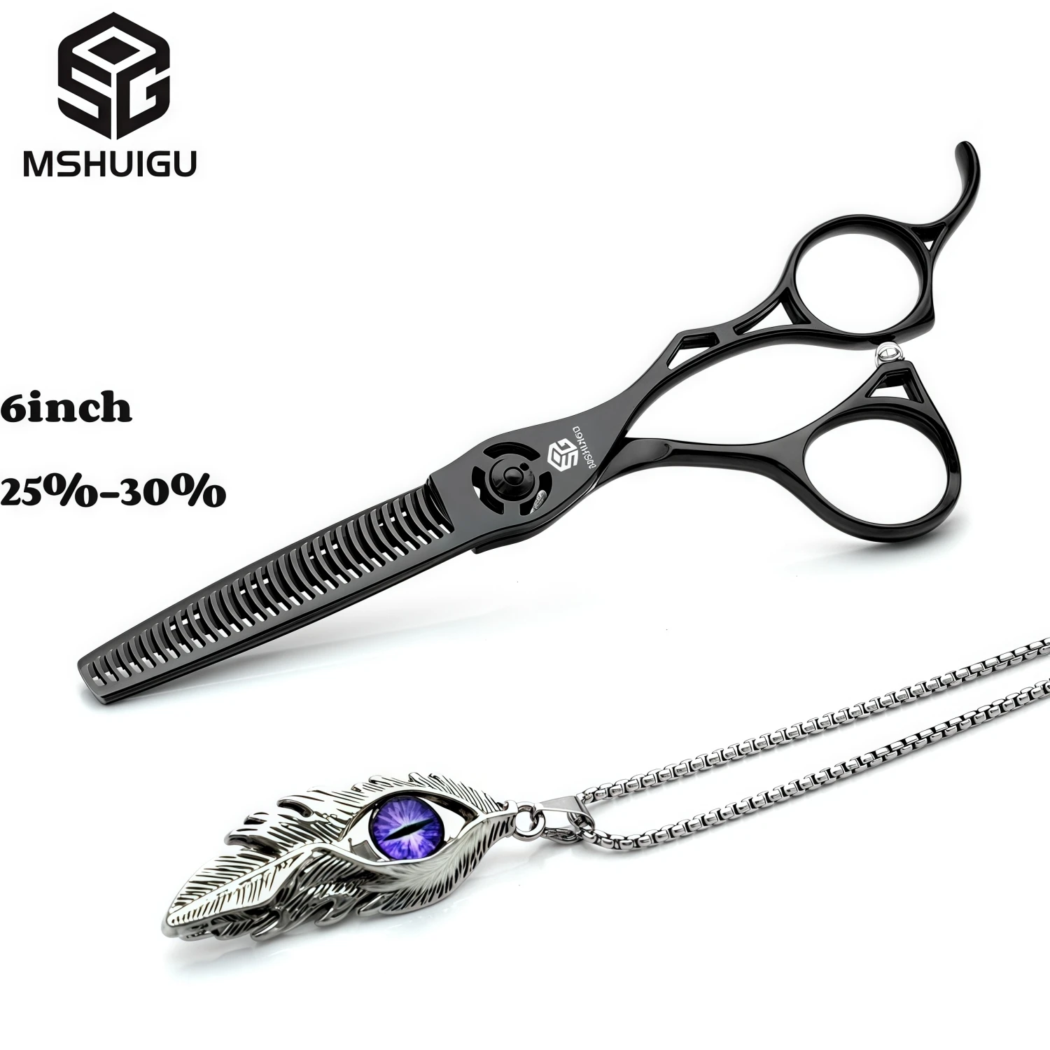 MSHUIGU Professional Barber Scissors Set Japanese 440C 6-6.5-7 Inch Hair Thinning Scissors Suitable for Home and Salon Hairdress