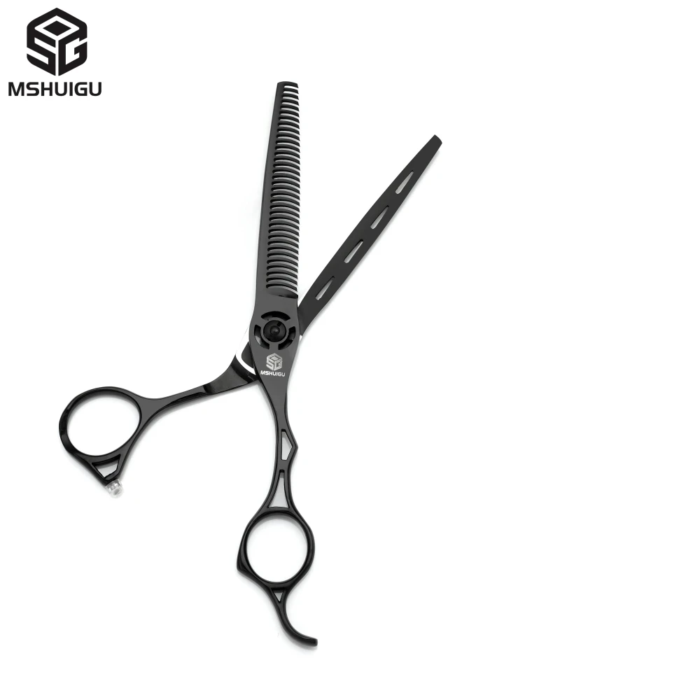 MSHUIGU Professional Barber Scissors Set Japanese 440C 6-6.5-7 Inch Hair Thinning Scissors Suitable for Home and Salon Hairdress
