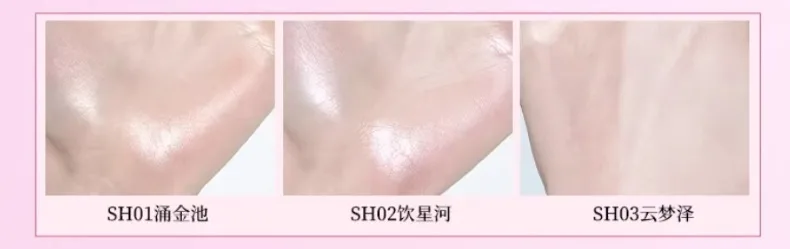 Chéeryep Limited Edition Highlighter Champagne Gold Shimmer,Illuminating Face Powder Blush Pressed Powder Long Lasting Makeup
