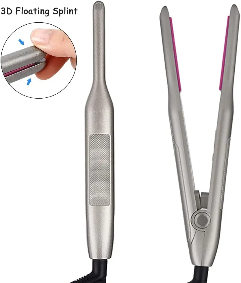 Mini Hair Straightener Curler For Short Hair Titanium Plate Beard Thin Pencil Flat Iron Travel Dual Voltage Hair Styling Tools