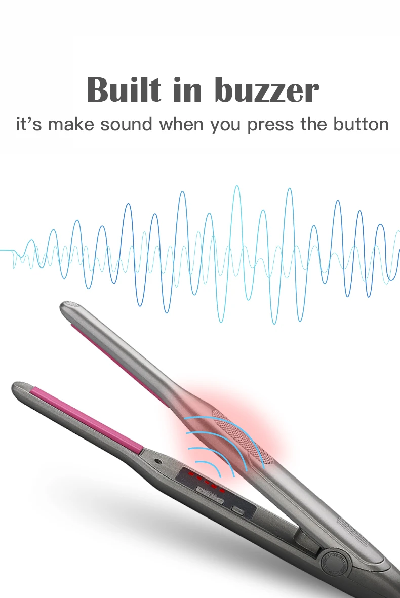 Mini Hair Straightener Curler For Short Hair Titanium Plate Beard Thin Pencil Flat Iron Travel Dual Voltage Hair Styling Tools
