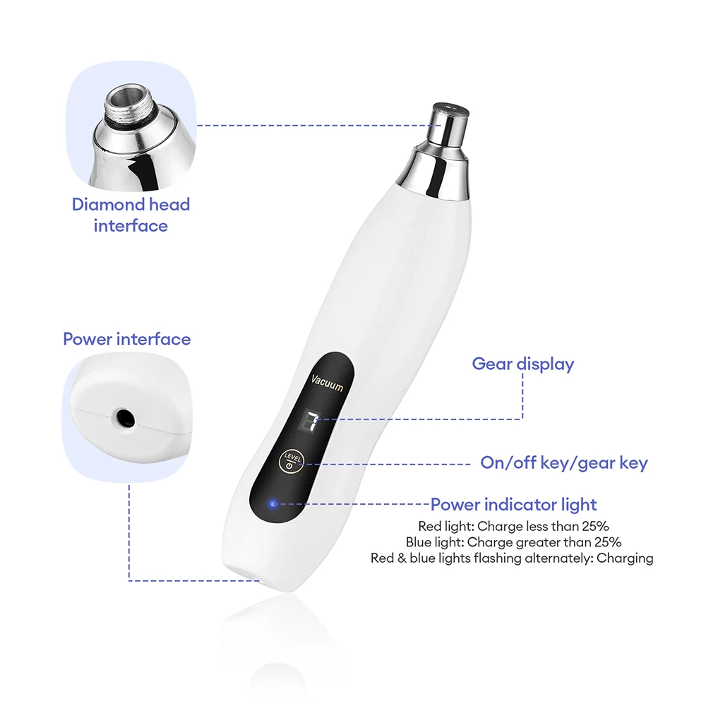 Portable Diamond Microdermabrasion Facial Peeling Machine Hydrating Airbrush Exfoliation Deep Cleaning Vacuum Blackhead Remover
