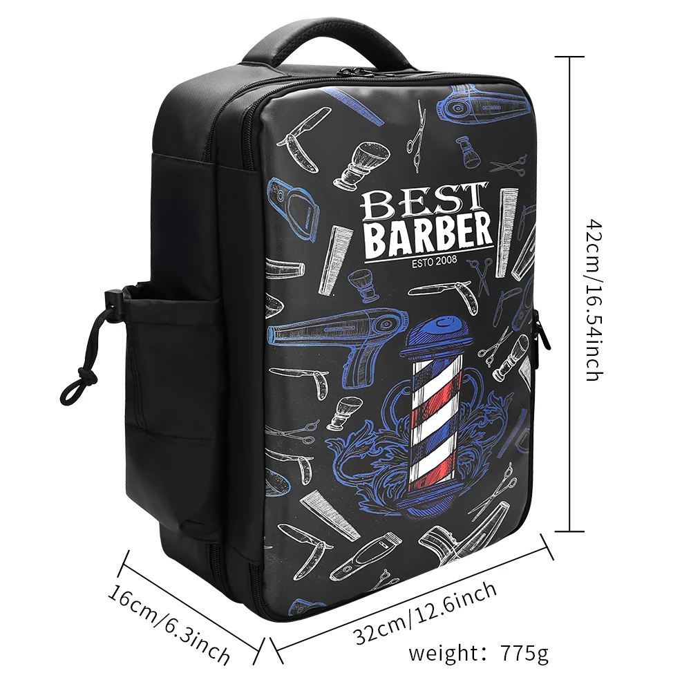 Multifunctional Professional Barber Storage Organizer Bag with Adjustable Strap Travel Backpack for Salon Barber Shop Tools