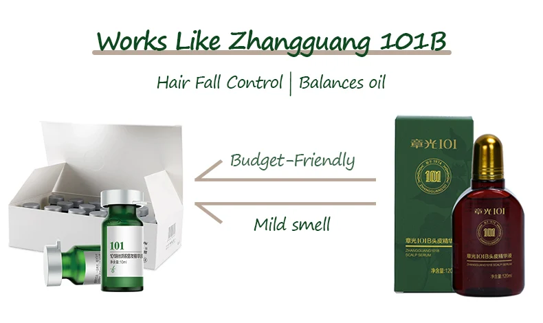 Zhangguang 101 Hair Shedding Proof & Strengthening Essence 10mlX16 Anti Hair Loss Chinese Herbal Medicine Therapy Tonic