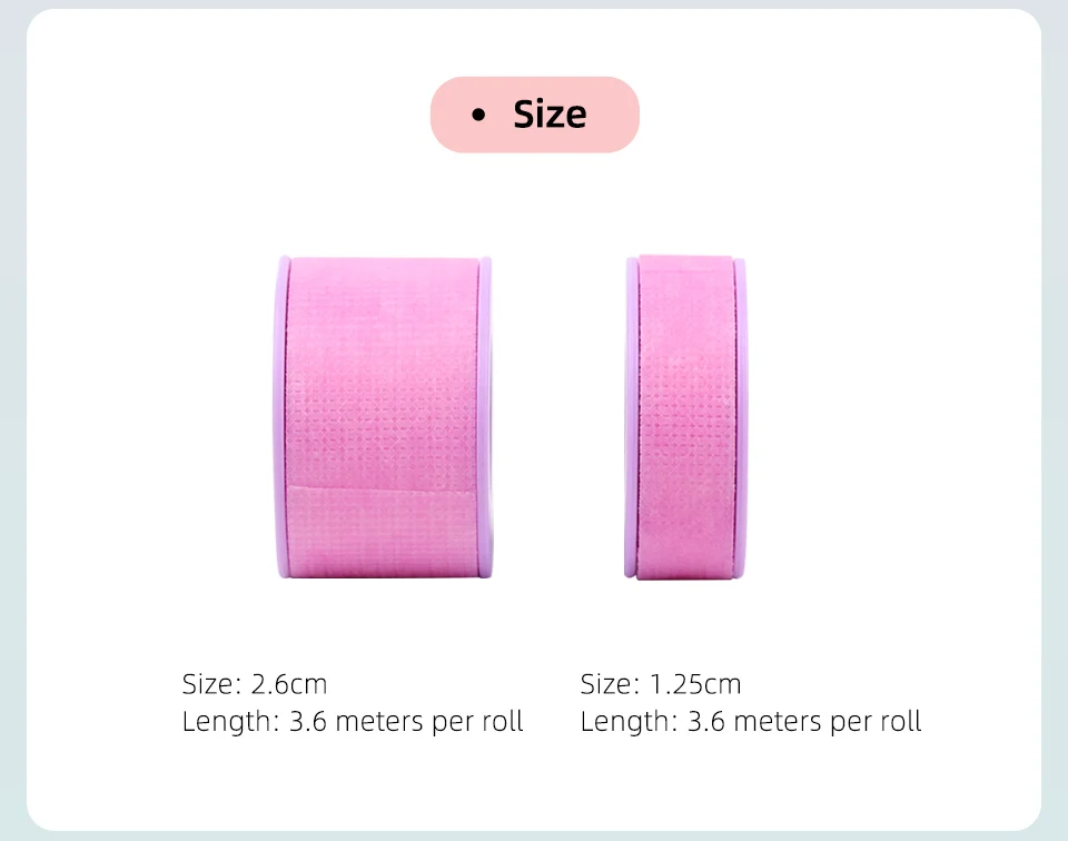 20Rolls/Lot Silicone Gel Tape for Lash Extension Sensitive Skin Multi Use Non-Woven Breathable Under Eye Pad Patches Makeup Tool