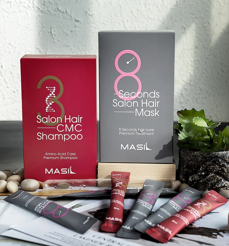 Masil Hair Mask Travel Size 8 Seconds Salon CNC Hair Care Liquid Essence Conditioner Anti Hair Loss Repair Damage Hair Shampoo