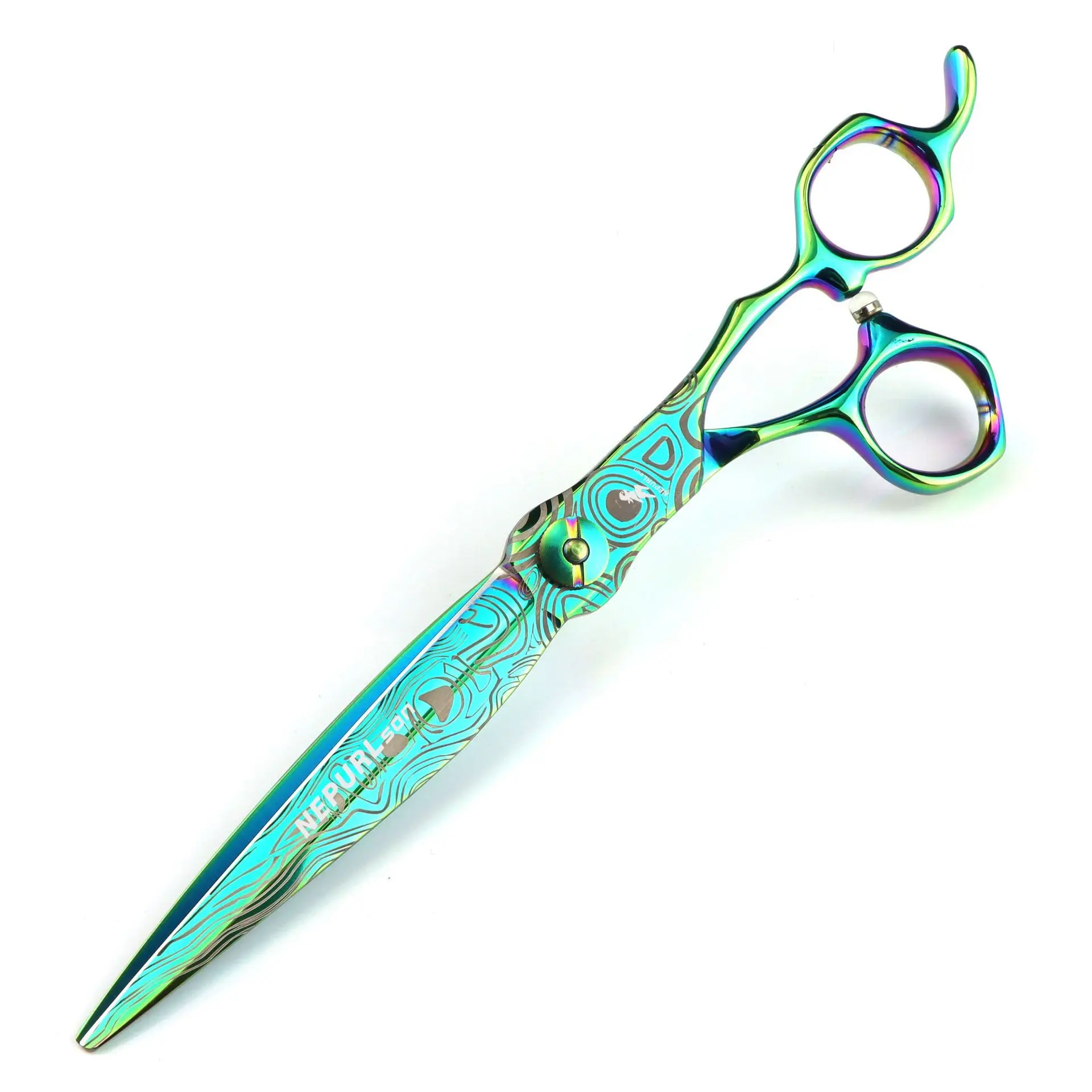 Professional Green JP440c Steel 7 '' Damask Pattern Hair Scissors Haircut Thinning Barber Cutting Shears Hairdresser Scissors