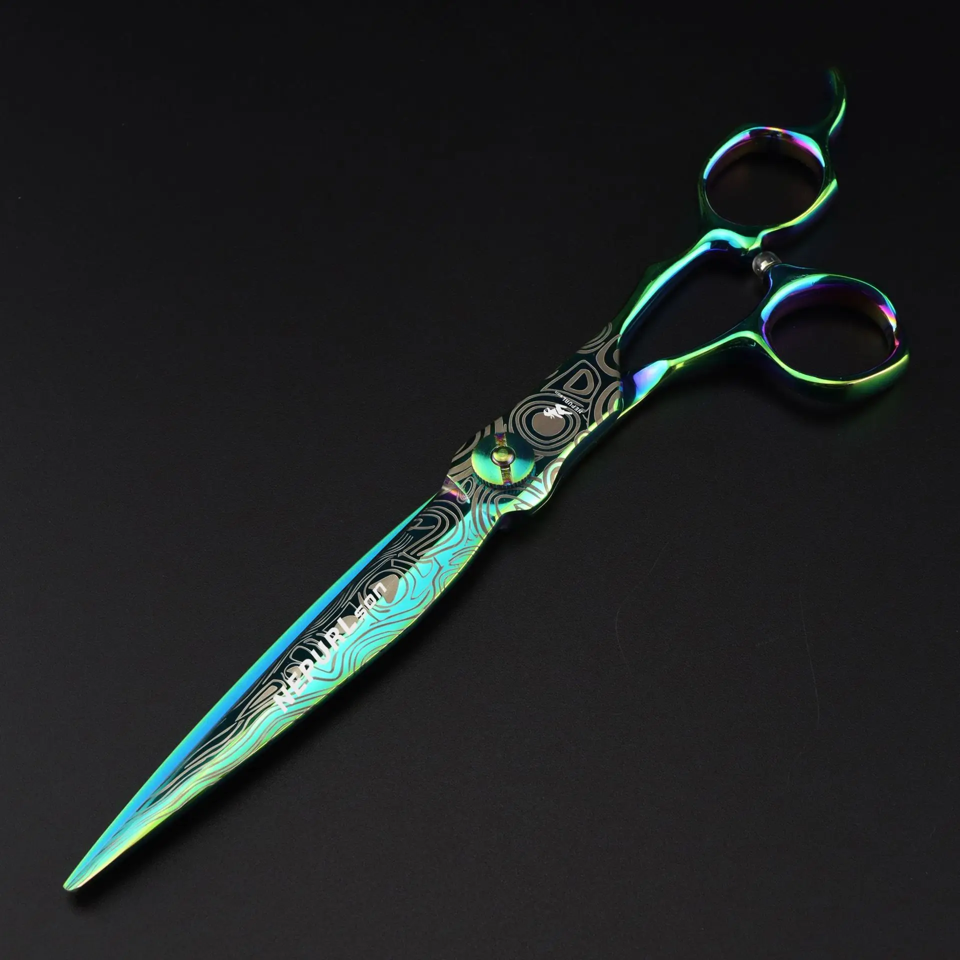Professional Green JP440c Steel 7 '' Damask Pattern Hair Scissors Haircut Thinning Barber Cutting Shears Hairdresser Scissors