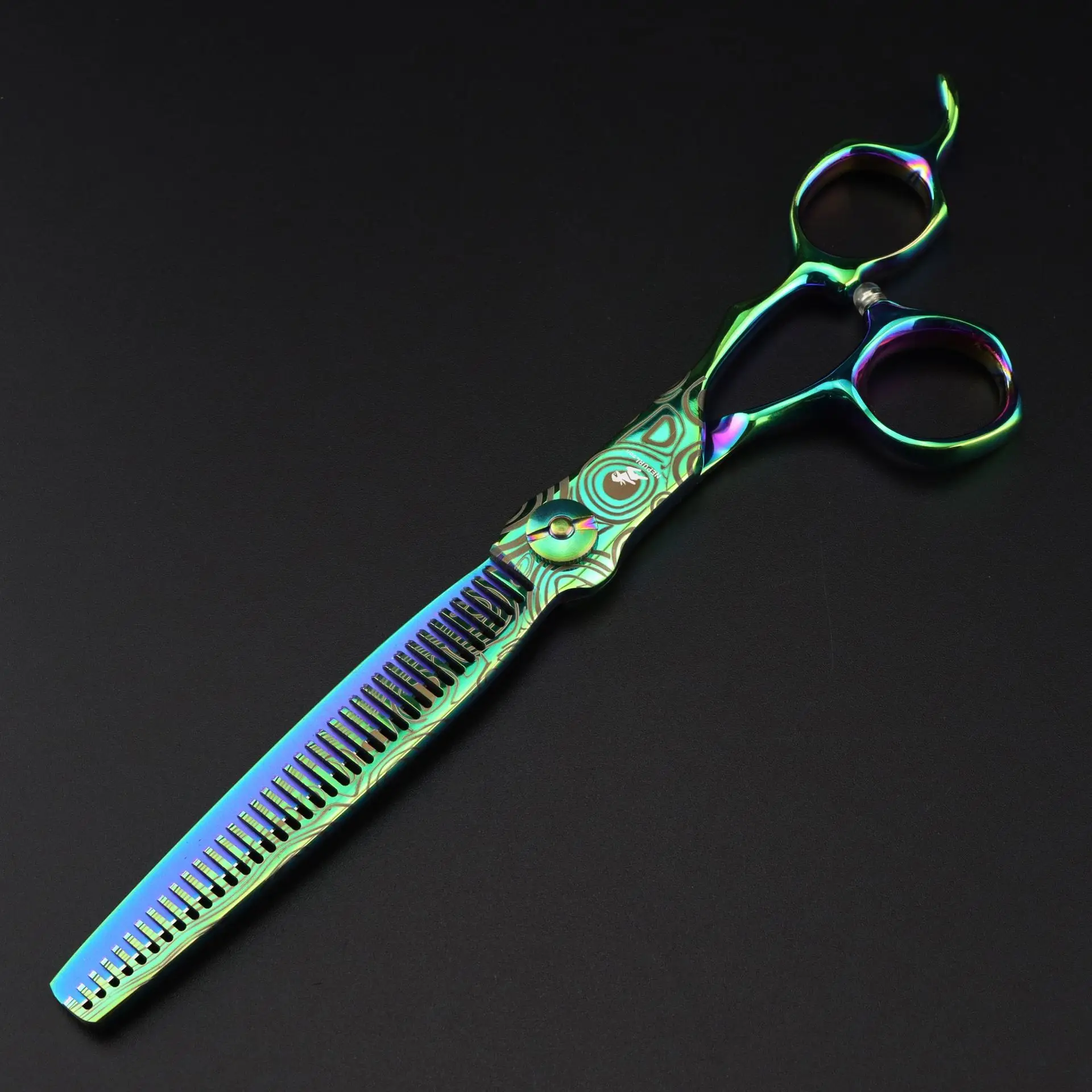 Professional Green JP440c Steel 7 '' Damask Pattern Hair Scissors Haircut Thinning Barber Cutting Shears Hairdresser Scissors