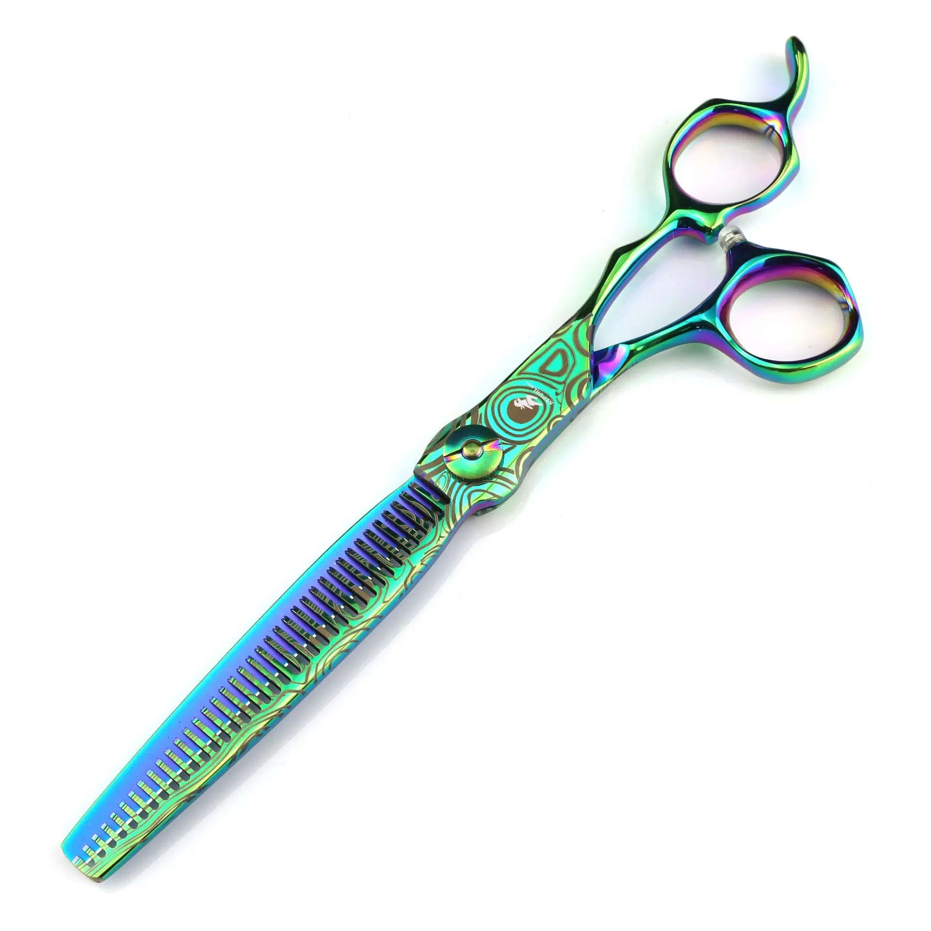 Professional Green JP440c Steel 7 '' Damask Pattern Hair Scissors Haircut Thinning Barber Cutting Shears Hairdresser Scissors