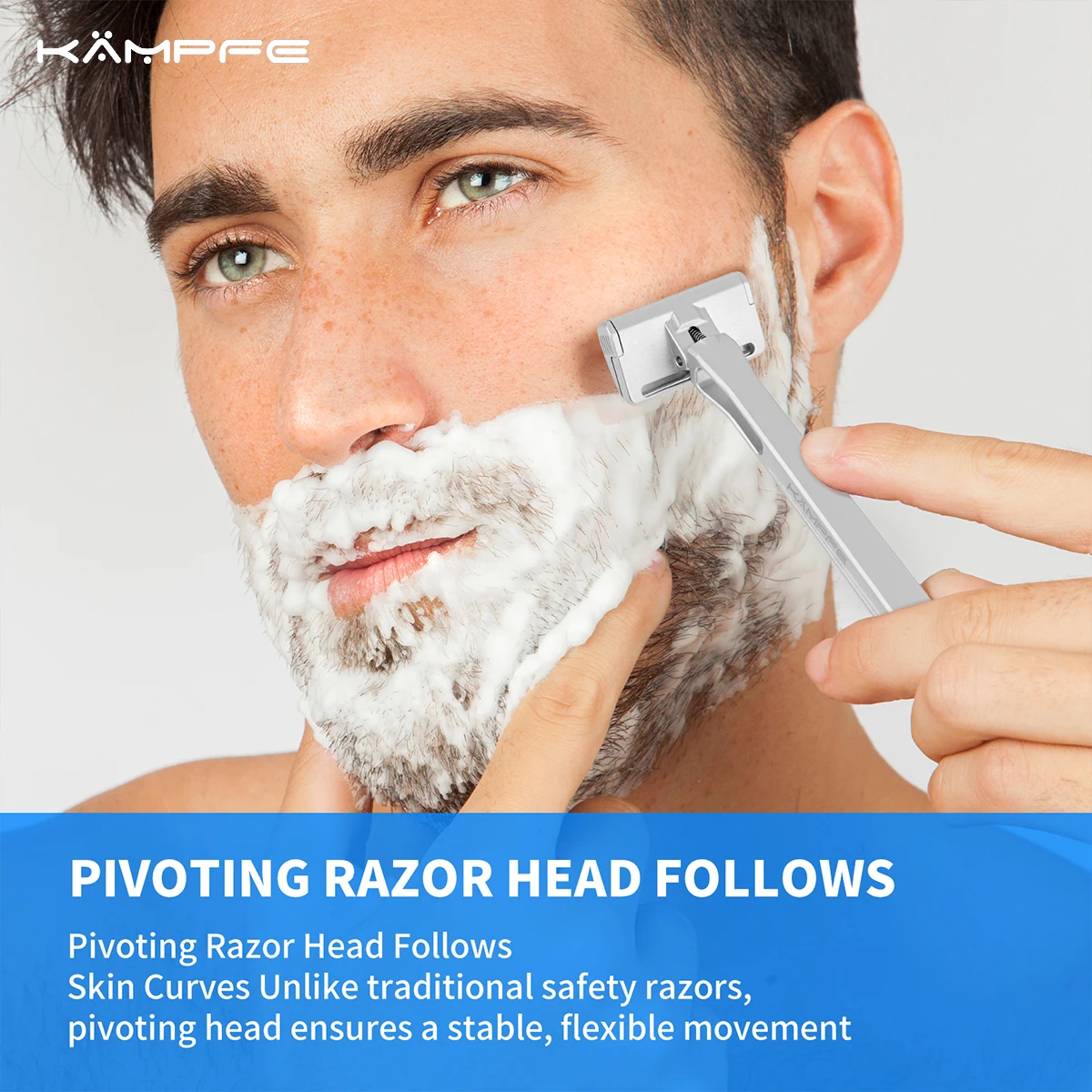 KAMPFE Vintage CNC Aluminum GEM Blade Razor Single Edge Manual Shaving Classic Metal Shaver Smooth Close Shave Gift for man