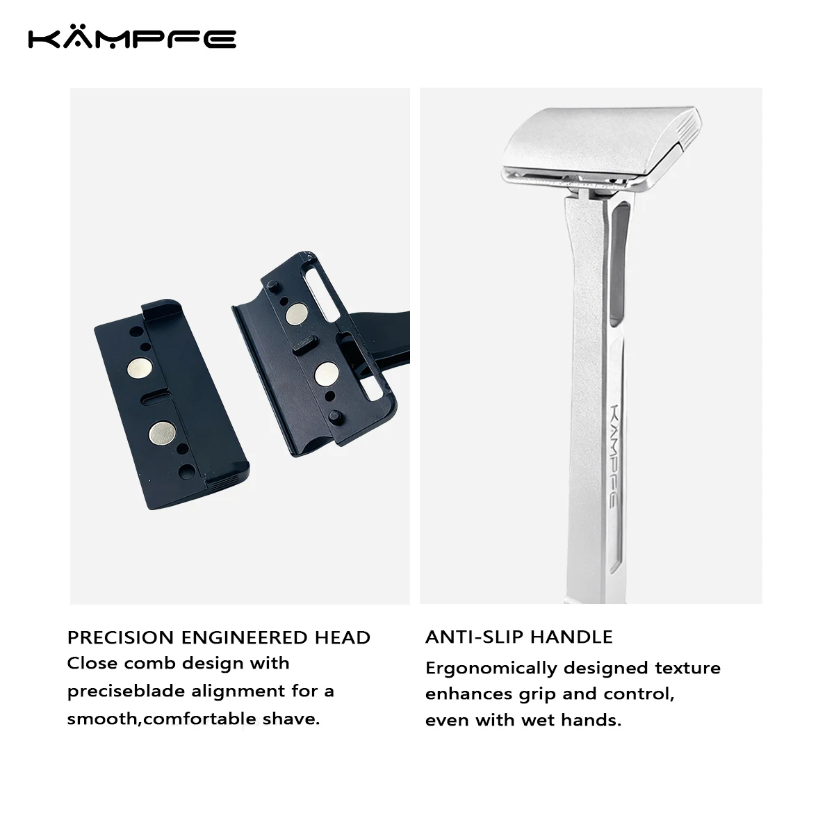 KAMPFE Vintage CNC Aluminum GEM Blade Razor Single Edge Manual Shaving Classic Metal Shaver Smooth Close Shave Gift for man