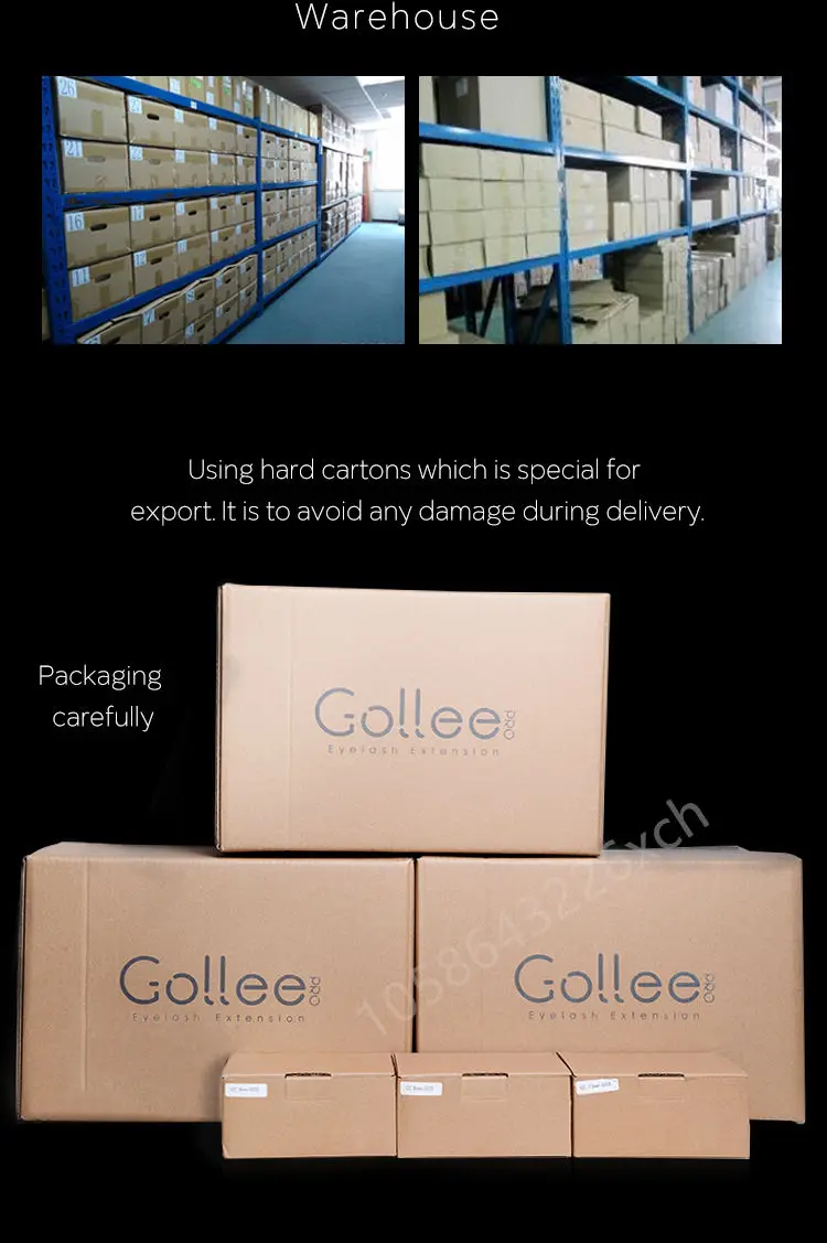 Gollee Sweatproof for Sports Running Waterproof Swimming 0.5-1s Eyelash Extension Glue Fast Drying Professional Eyelash Adhesive