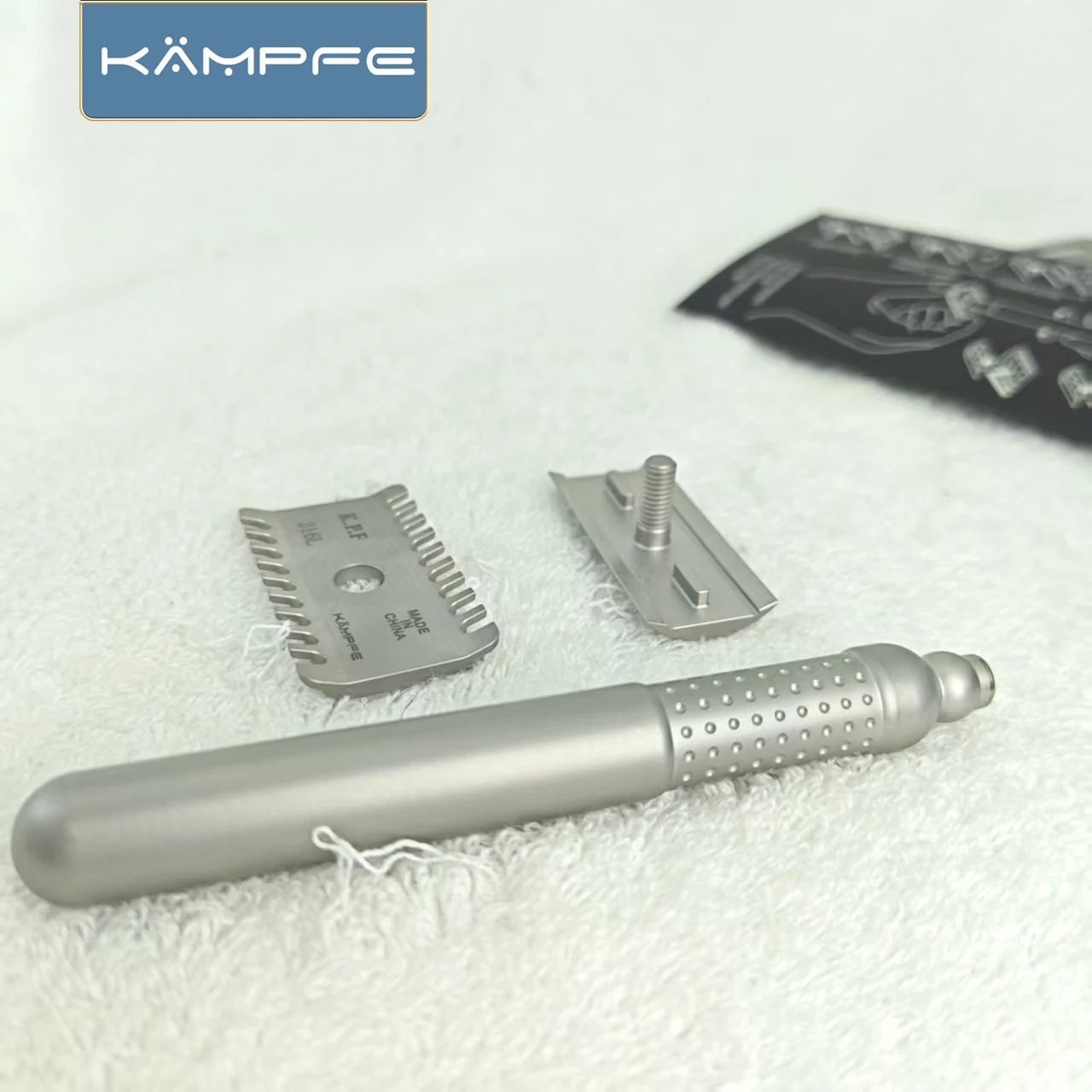 KAMPFE CNC machining Stainless Steel Safety man shaver Blade Shaving Razors with and 5 blades Mans tools