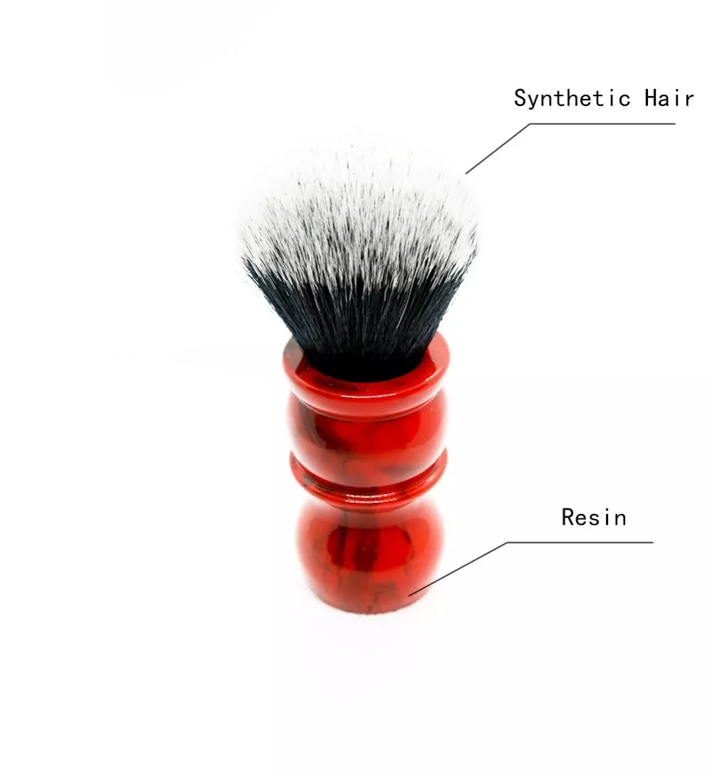 Yaqi Red Marble 24MM Men's Synthetic Hair Beard Brush Shaving Brush