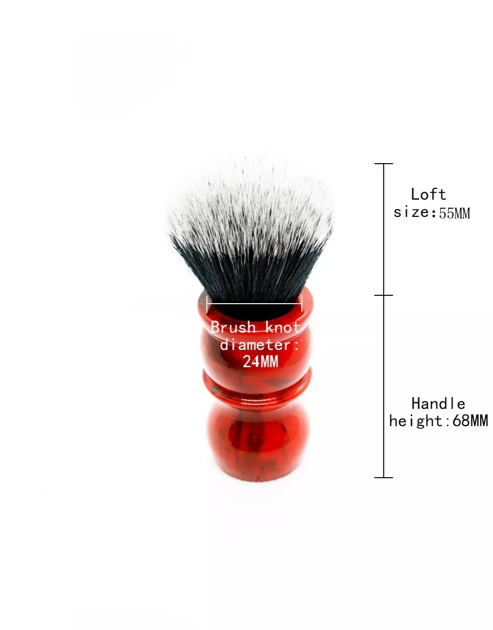 Yaqi Red Marble 24MM Men's Synthetic Hair Beard Brush Shaving Brush