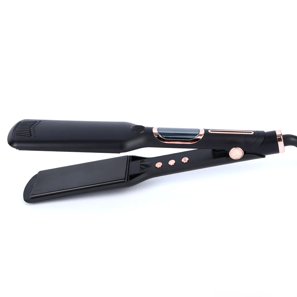 Best Seller Wide Hair Straightener MCH Liquid Crystal Digital Display Straight Plate Clip Negative Ion Arc Splint