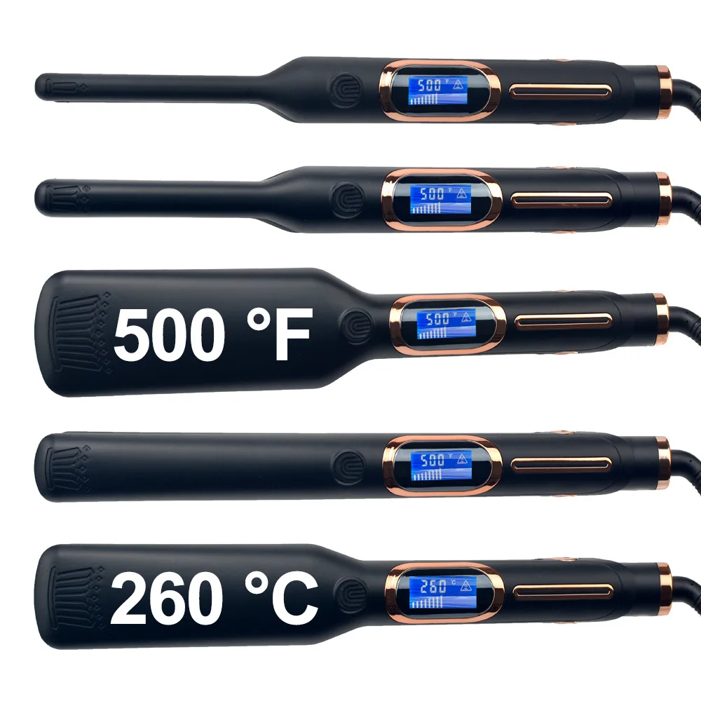 Best Seller Wide Hair Straightener MCH Liquid Crystal Digital Display Straight Plate Clip Negative Ion Arc Splint
