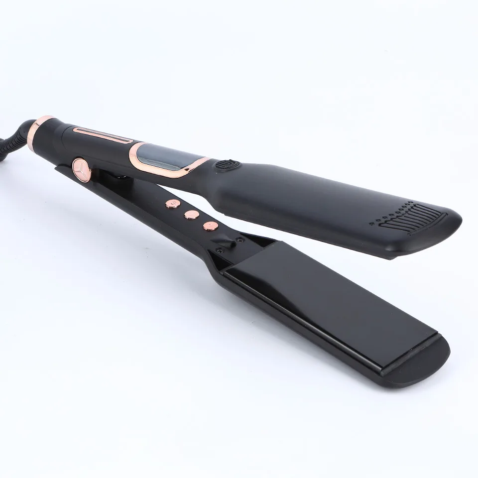 Best Seller Wide Hair Straightener MCH Liquid Crystal Digital Display Straight Plate Clip Negative Ion Arc Splint
