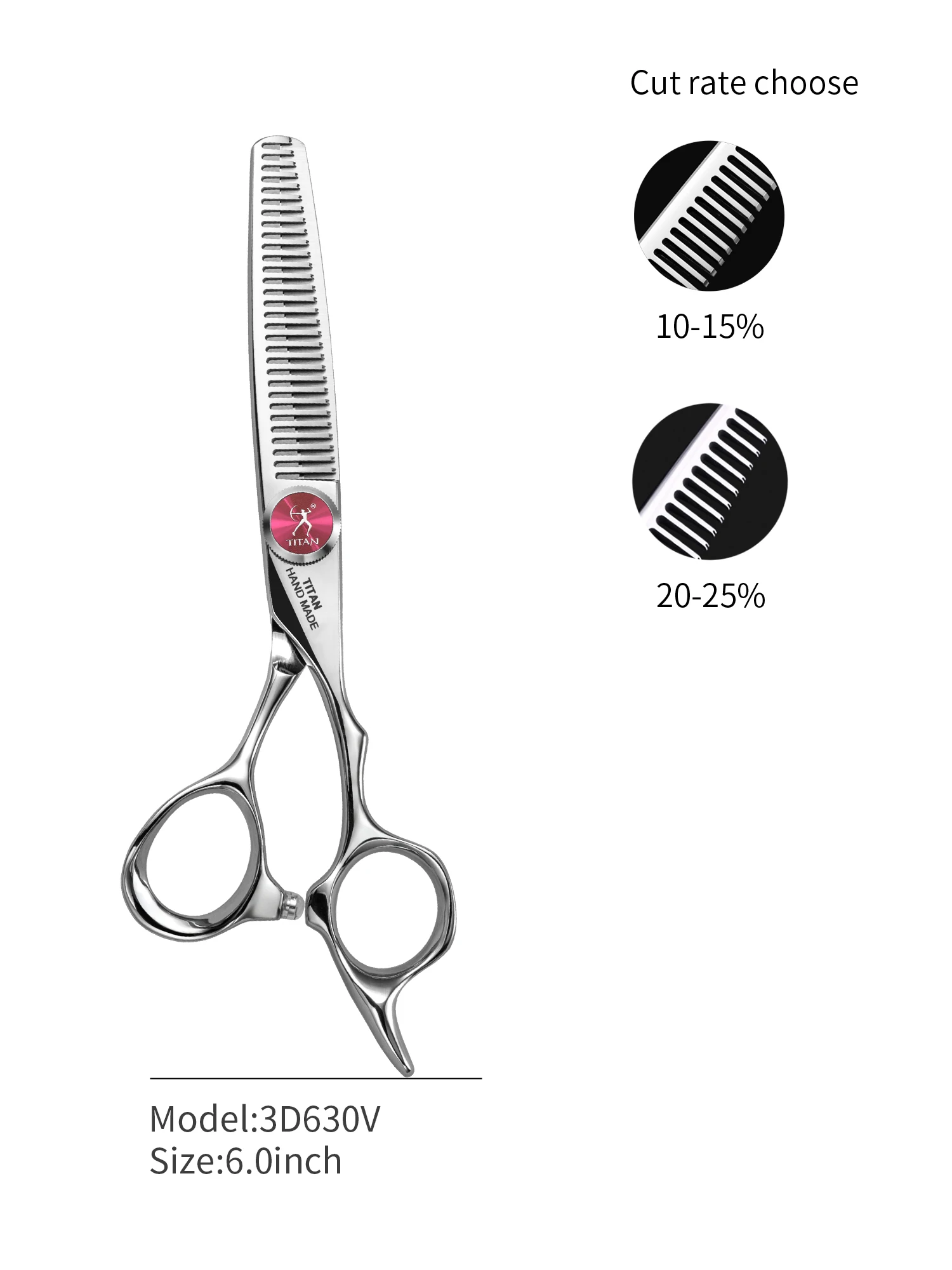 Titan 6inch Cut Well Hairdressing Scissors Professional Barber Hair Scissors for