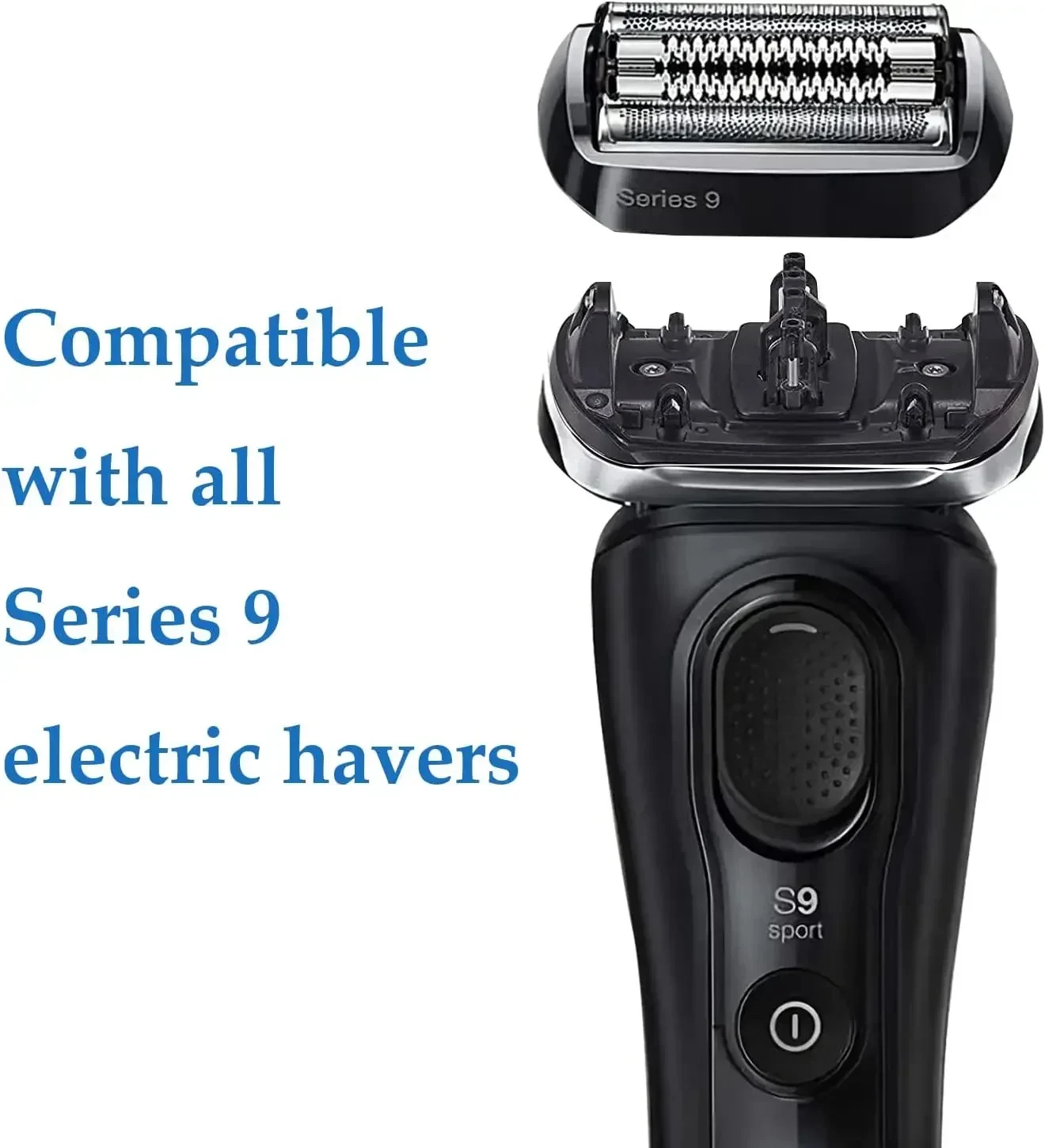 Shaver Head Replacement for Braun 92S 92B 92M Electric Shaver Series 9 Shaving Machines Razor Blade Silver A