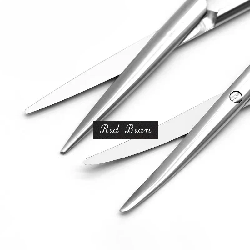 Gold Handle Blunt Tissue Scissors Peel Skin Scissors Nose Peel Blunt Scissors Round Head Serrated Nasal Surgery Tools