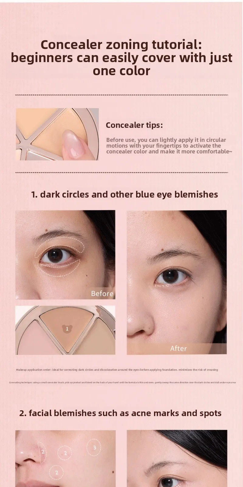 FLOWER KNOWS THE SWEETIE BEAR 4-Color Concealer Brighten Palette Covering Dark Circles Full Coverage Contouring Foundation