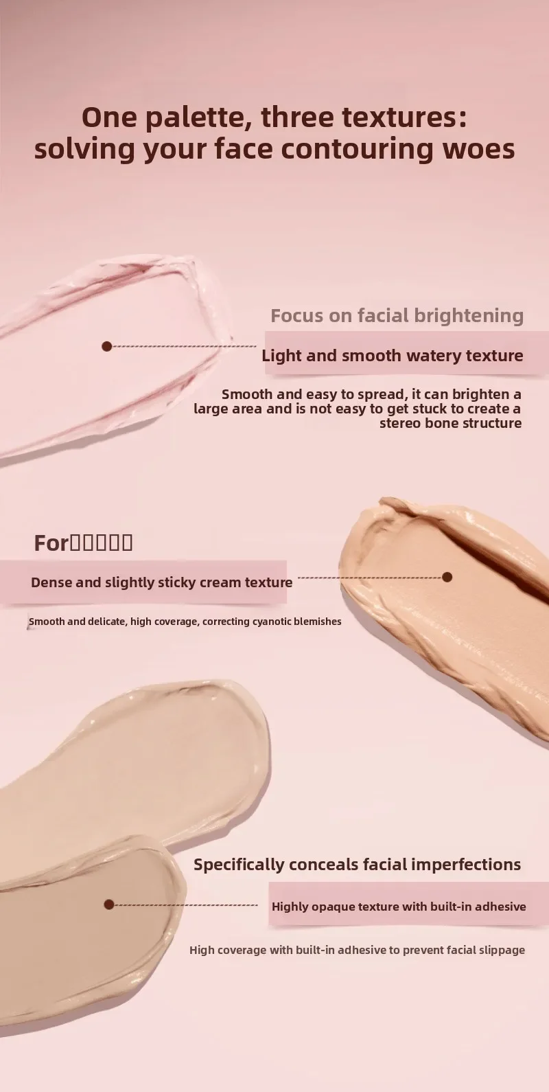 FLOWER KNOWS THE SWEETIE BEAR 4-Color Concealer Brighten Palette Covering Dark Circles Full Coverage Contouring Foundation