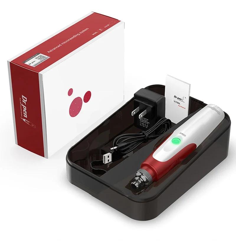Dr.pen Ultima MYM with 12pcs Cartridge Nano Skin Care Kit 0.25mm Needle Derma Pen Skin Rejuvenation Machine