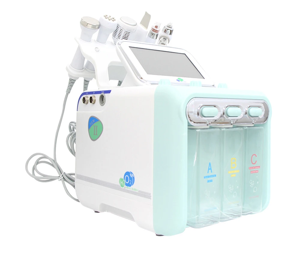 AOKO 6 in 1 Professional Beauty Facial Machine Hydra Aqua Deep Cleaning Skin Care Device H2-O2 Hydro Dermabrasion RF Bio-lifting