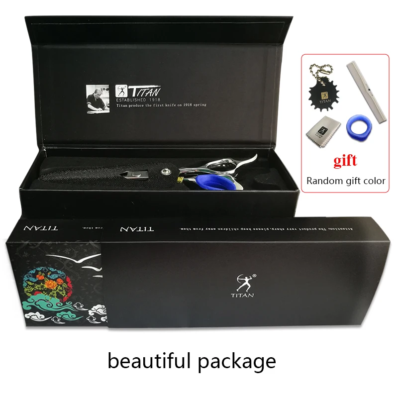 Titan Professional Hair Scissors Barber Tool Beard Ball Screw Hand Made Sharp VG10 Steel Hair Cutting Slicing Scissors