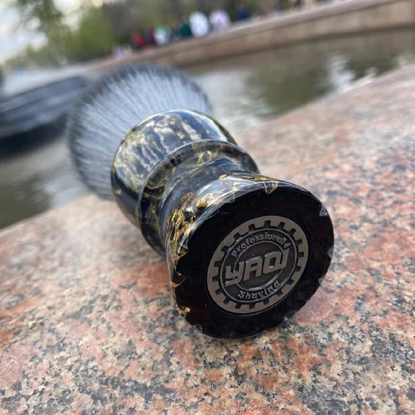 YAQI ROCKS 28mm Synthetic Hair Resin Handle Men Wet Shaving Brush