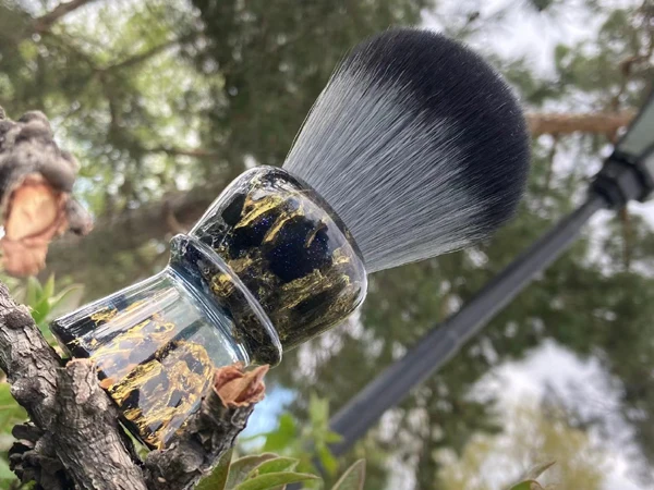 YAQI ROCKS 28mm Synthetic Hair Resin Handle Men Wet Shaving Brush