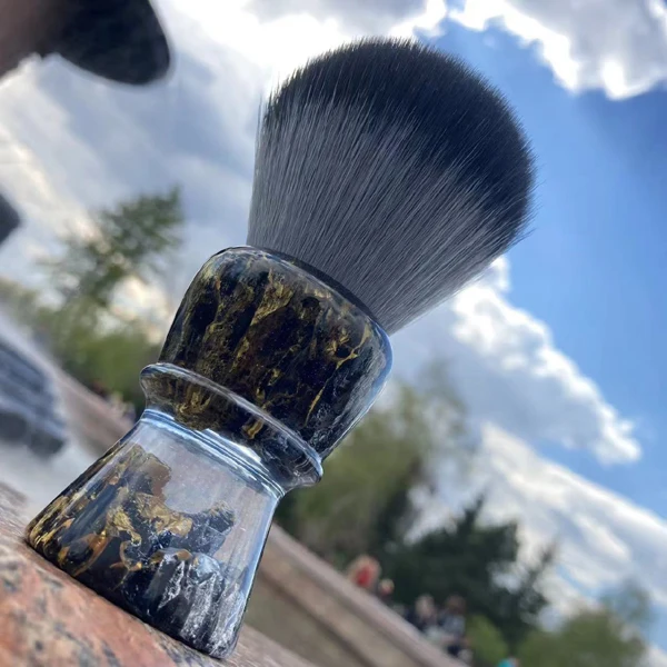 YAQI ROCKS 28mm Synthetic Hair Resin Handle Men Wet Shaving Brush