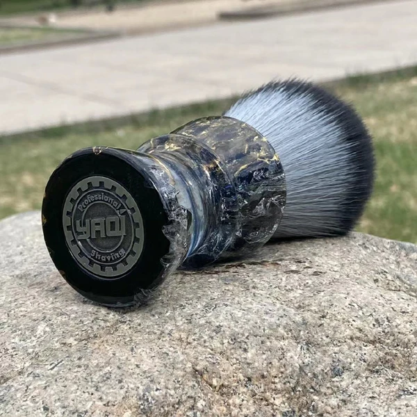 YAQI ROCKS 28mm Synthetic Hair Resin Handle Men Wet Shaving Brush