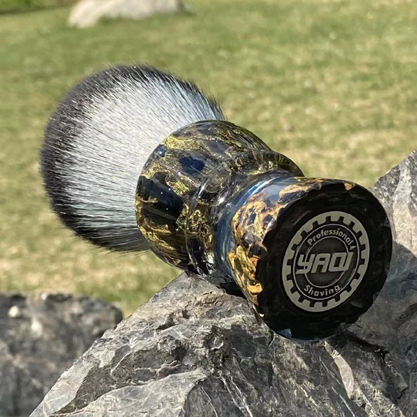 YAQI ROCKS 28mm Synthetic Hair Resin Handle Men Wet Shaving Brush