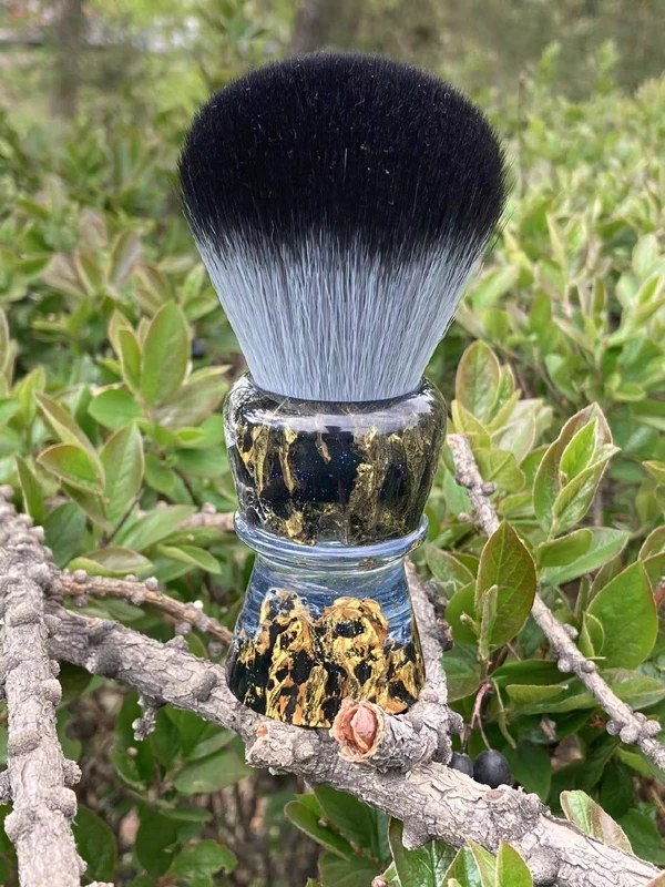YAQI ROCKS 28mm Synthetic Hair Resin Handle Men Wet Shaving Brush