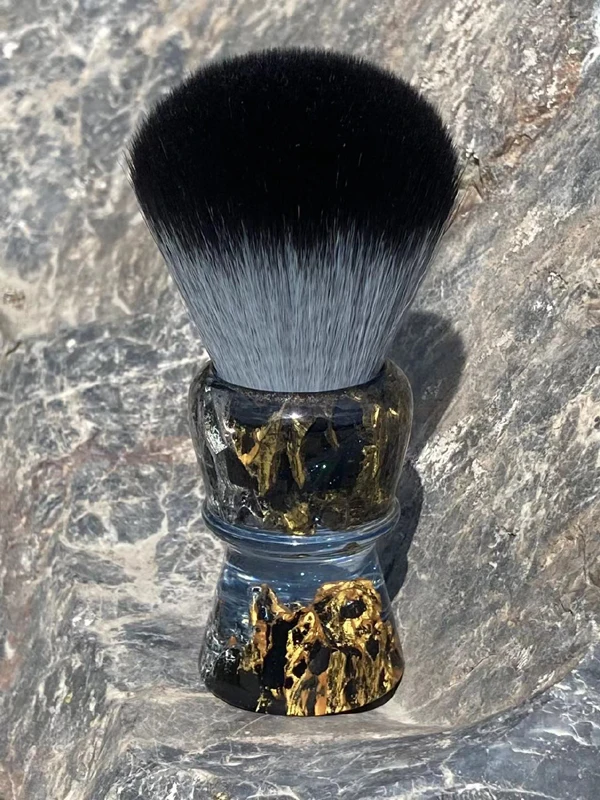YAQI ROCKS 28mm Synthetic Hair Resin Handle Men Wet Shaving Brush