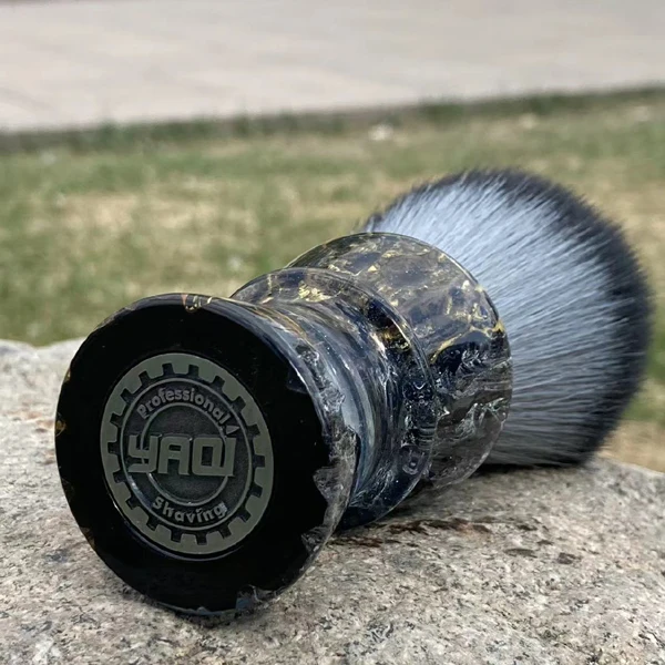 YAQI ROCKS 28mm Synthetic Hair Resin Handle Men Wet Shaving Brush