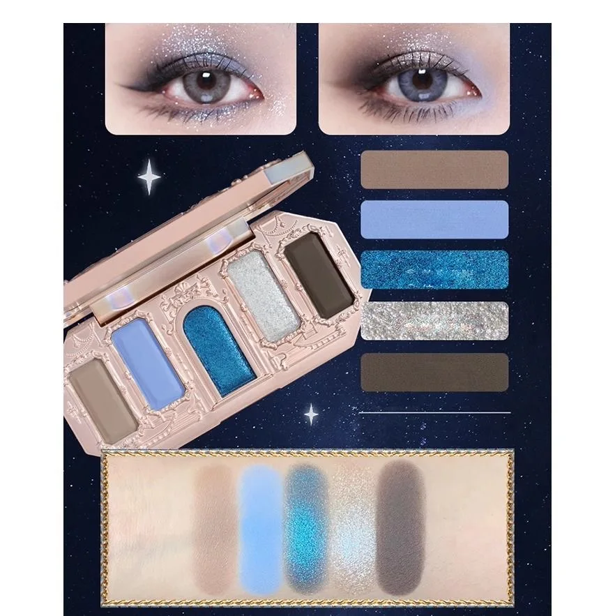 Flower Knows Never's Shop Collection 8 Color Glitter Eyeshadow Palette High Pigmented Eye Makeup Matte Shimmer Eye Shadow Pallte