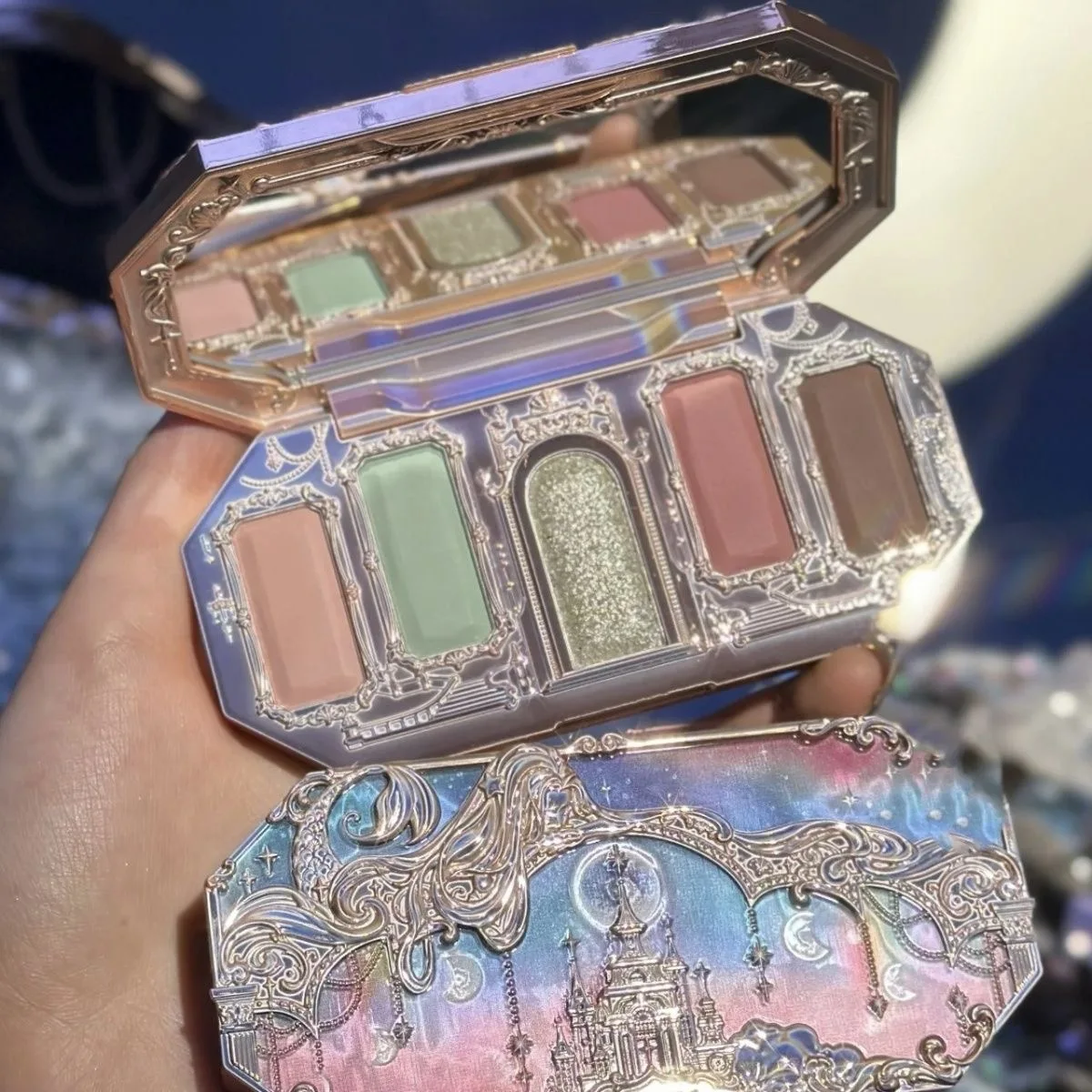 Flower Knows Never's Shop Collection 8 Color Glitter Eyeshadow Palette High Pigmented Eye Makeup Matte Shimmer Eye Shadow Pallte