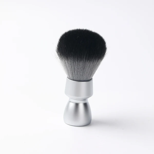 YAQI Aluma Heavy Metal Handle Timber Wolf Synthetic Hair Tuxedo Knot Shaving Brush for Mens Shave