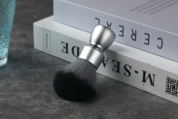 YAQI Aluma Heavy Metal Handle Timber Wolf Synthetic Hair Tuxedo Knot Shaving Brush for Mens Shave