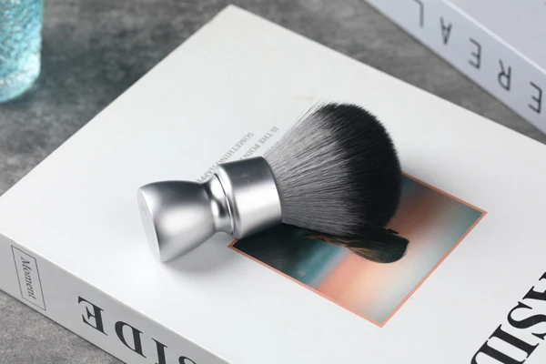 YAQI Aluma Heavy Metal Handle Timber Wolf Synthetic Hair Tuxedo Knot Shaving Brush for Mens Shave